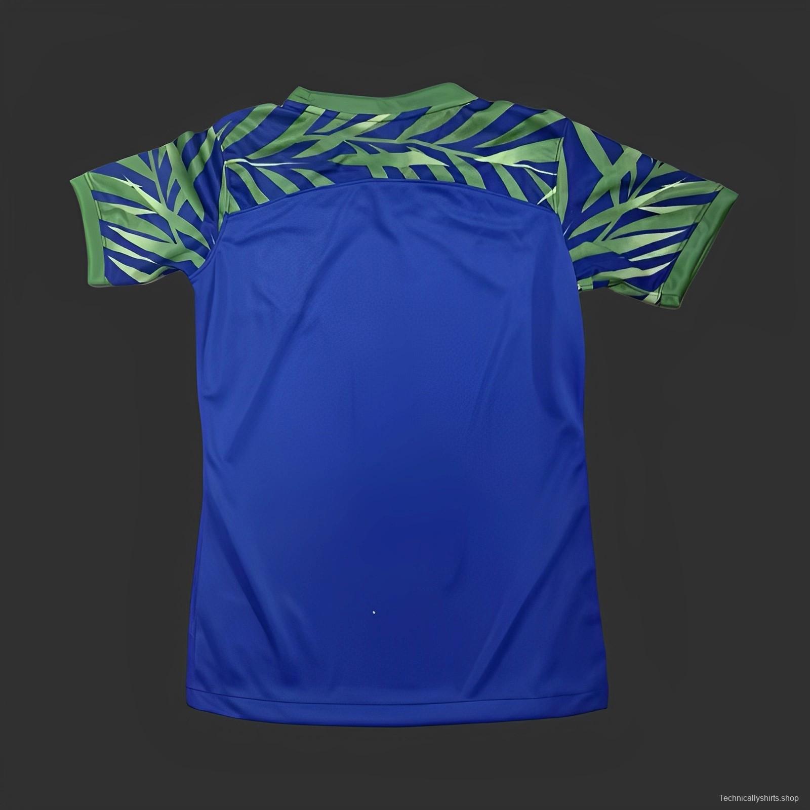 2023 Women Brazil Away Blue Jersey