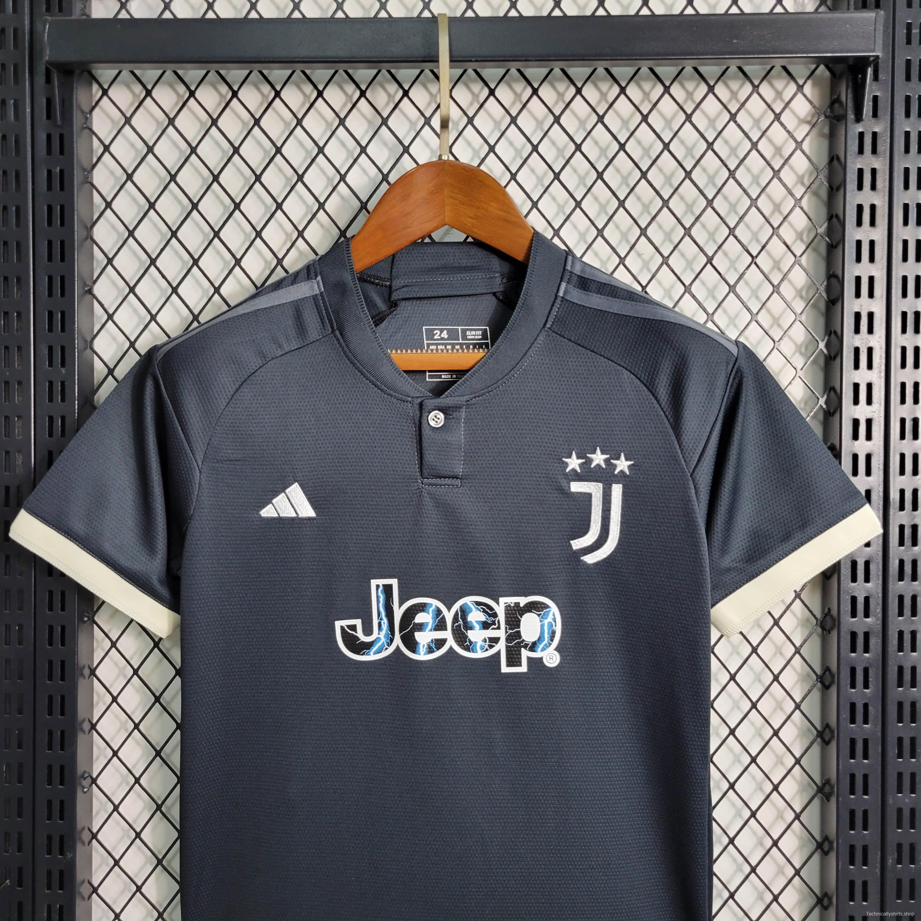 23/24 Kids Juventus Third Black Jersey