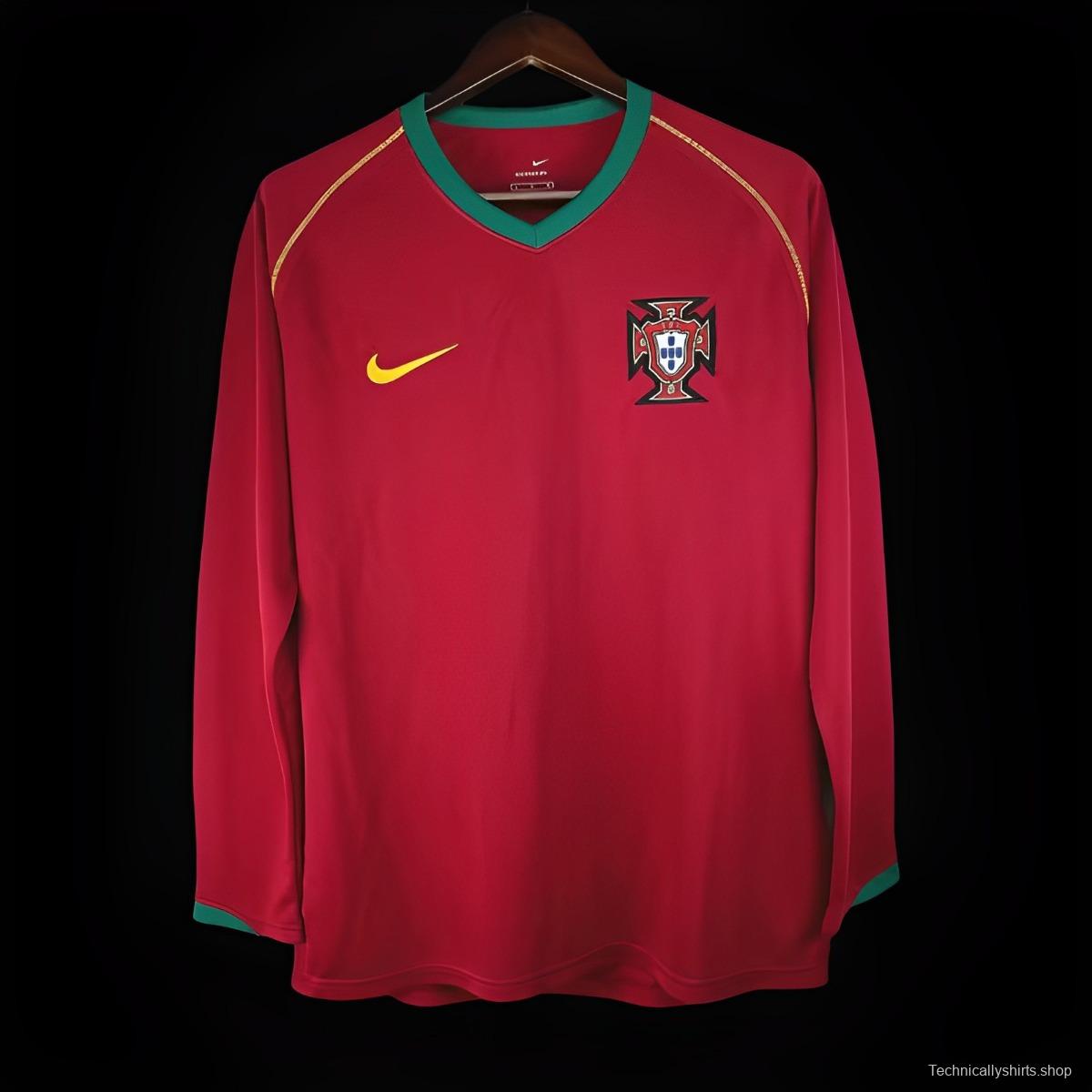 Retro 2006 Portugal Home Long Sleeve Jersey