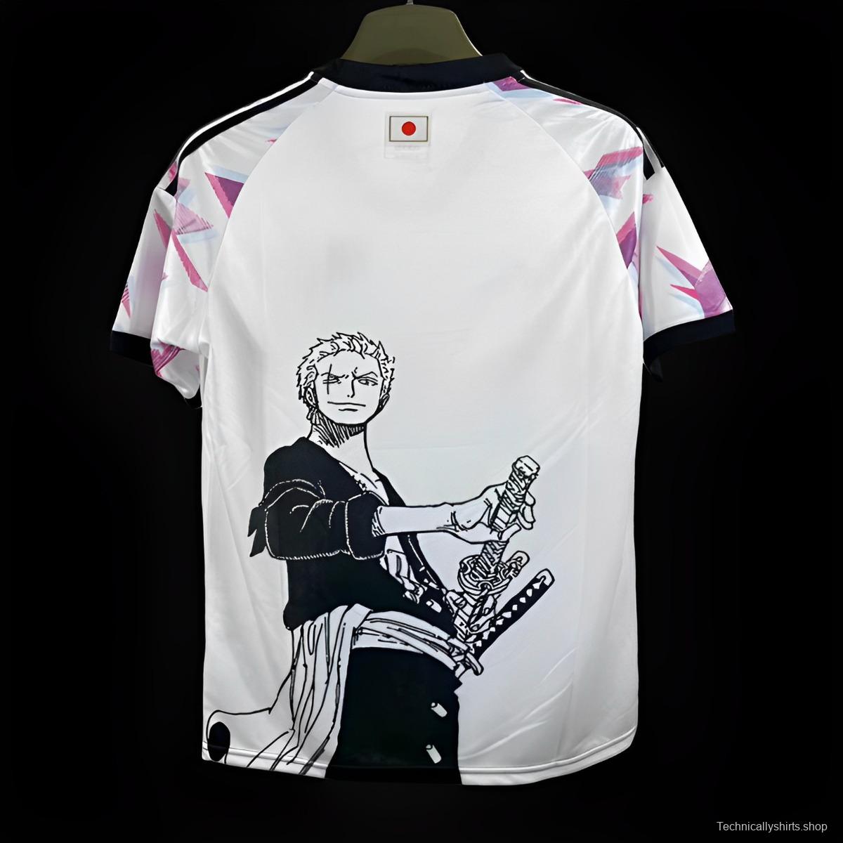 2022 Japan Away White Otaku Zoro Roronoa Jersey