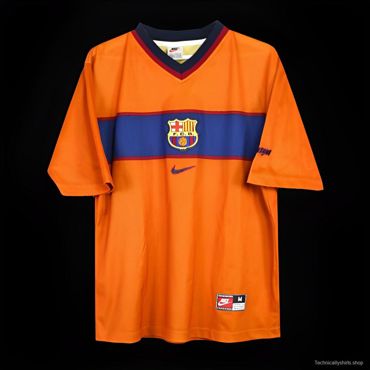 Retro 99/00 Barcelona Third Orange Jersey