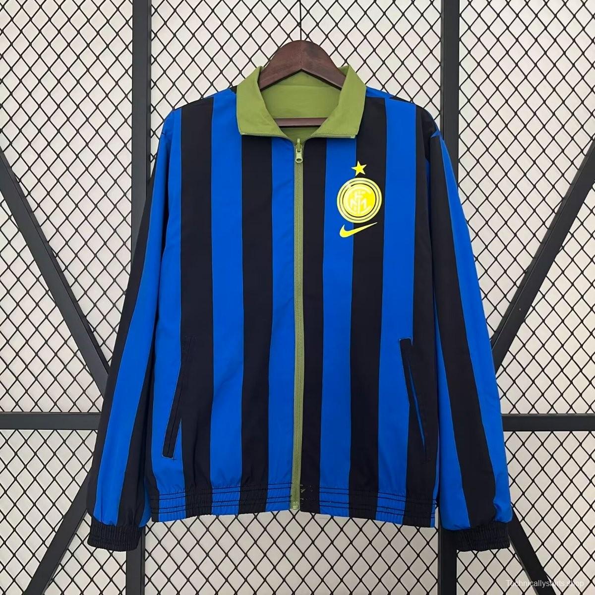 24/25 Inter Milan Green/Black Blue Reversible Windbreaker