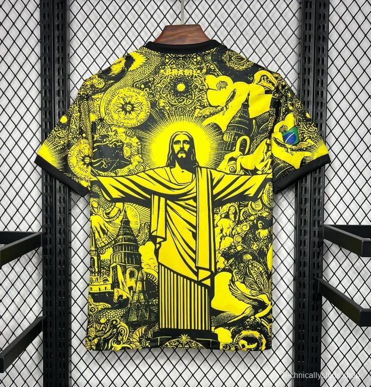 2024 Brazil X Christ Yellow Special Jersey