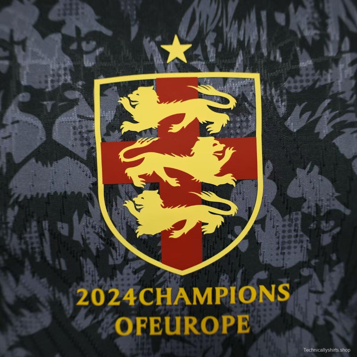 Player Version 2024 England Comma Football Champions Of Europe Jersey