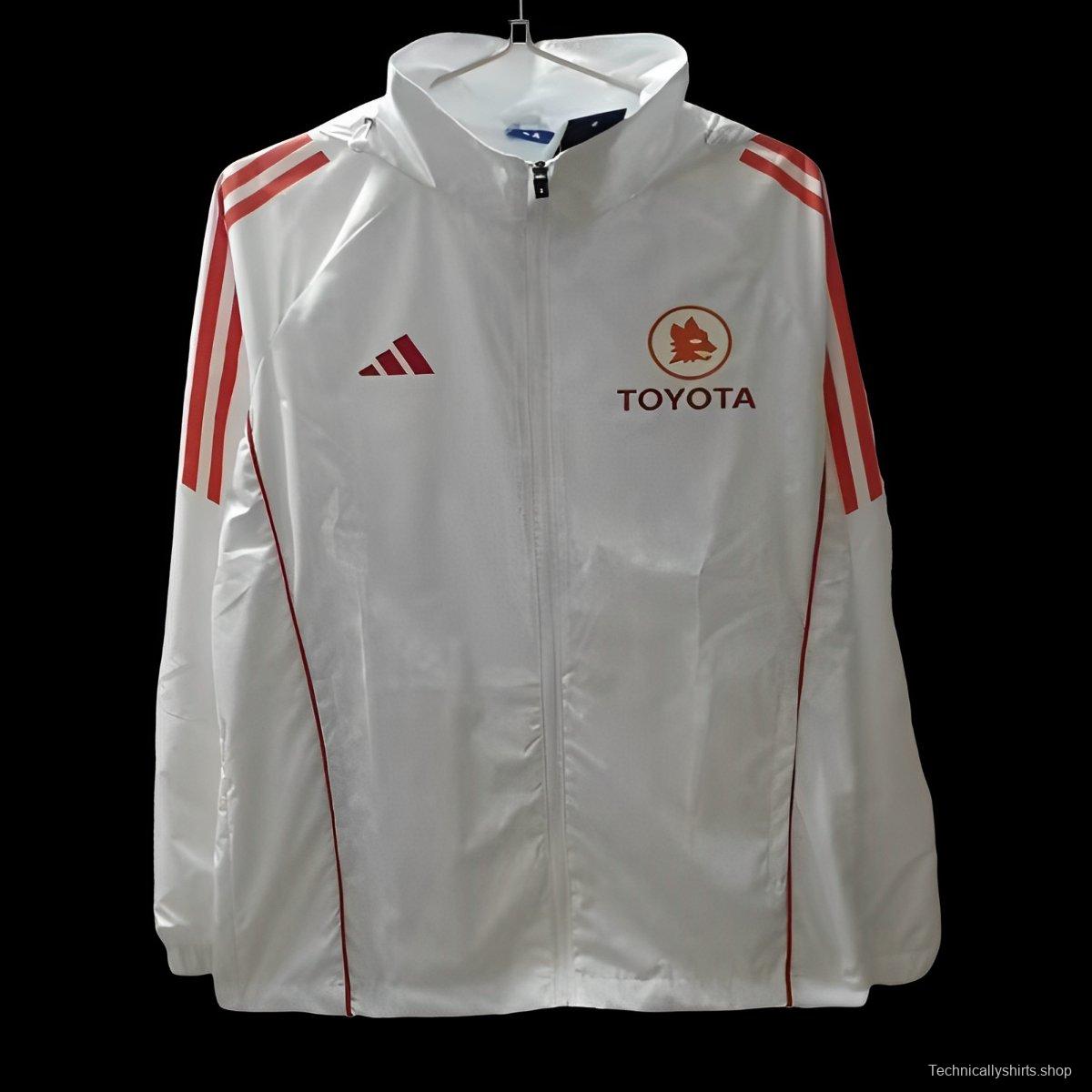 24/25 Roma White Windbreaker