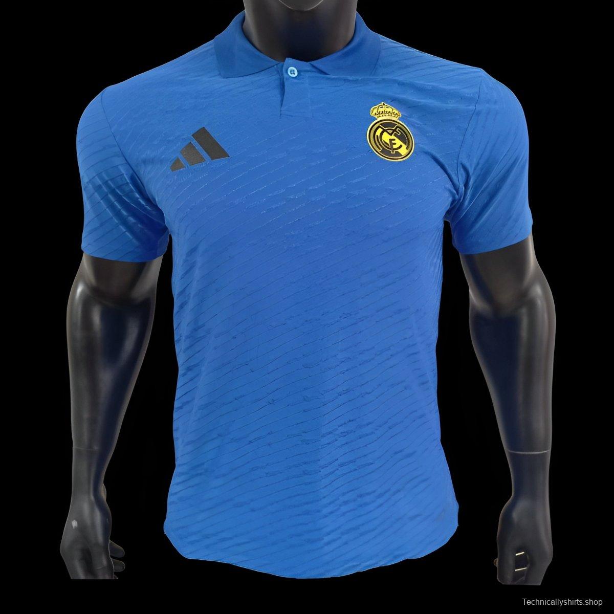 Player Version 24/25 Real Madrid Blue Polo Jersey