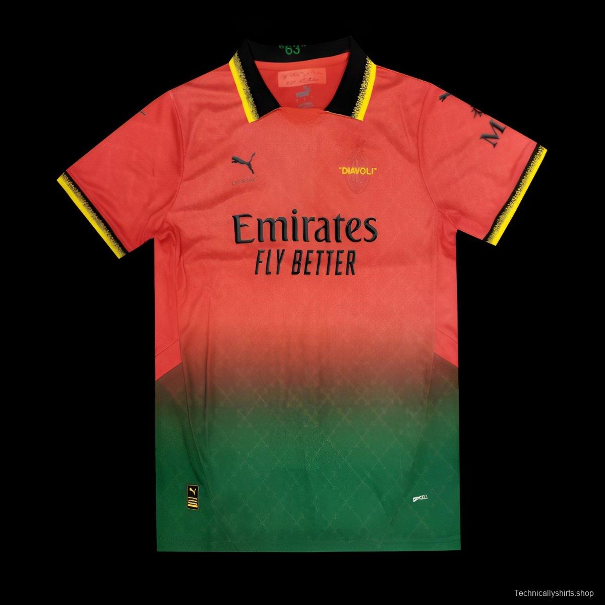 25/26 AC Milan x OFFWHITE Red Special Jersey