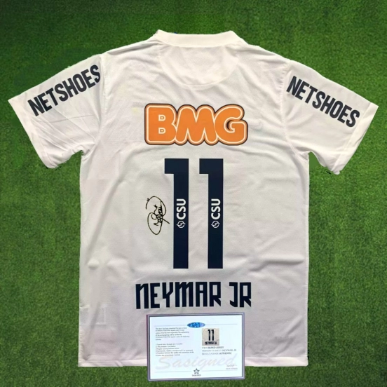 Neymar Jr Santos 11/12 Home SIGNED