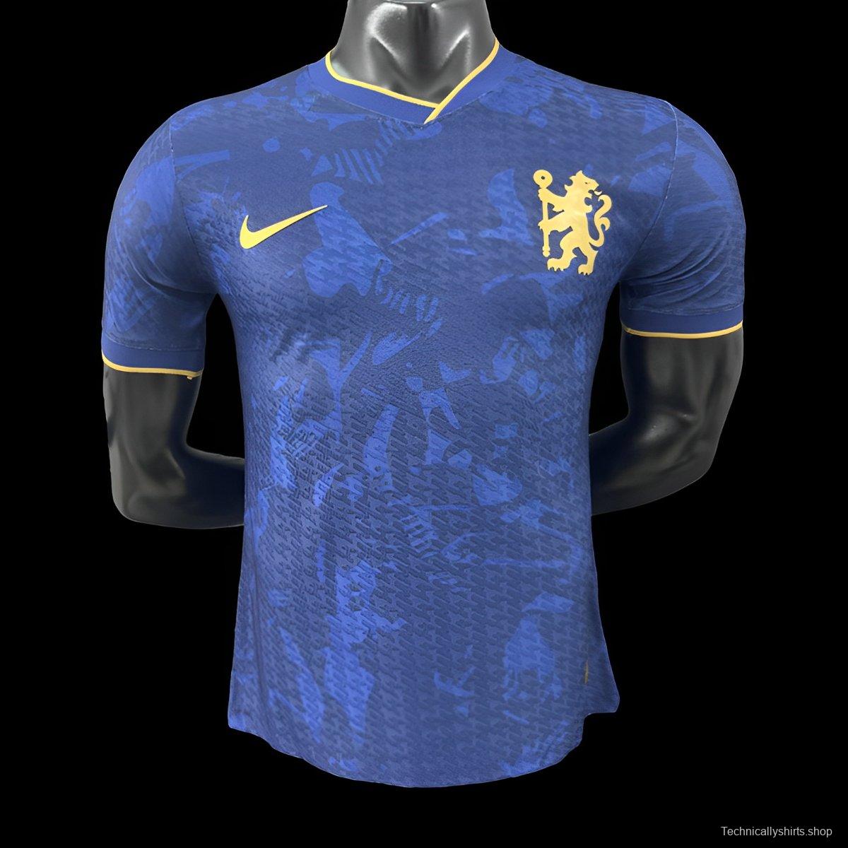 Player Version 25/26 Chelsea Blue with Yellow Accents Jersey