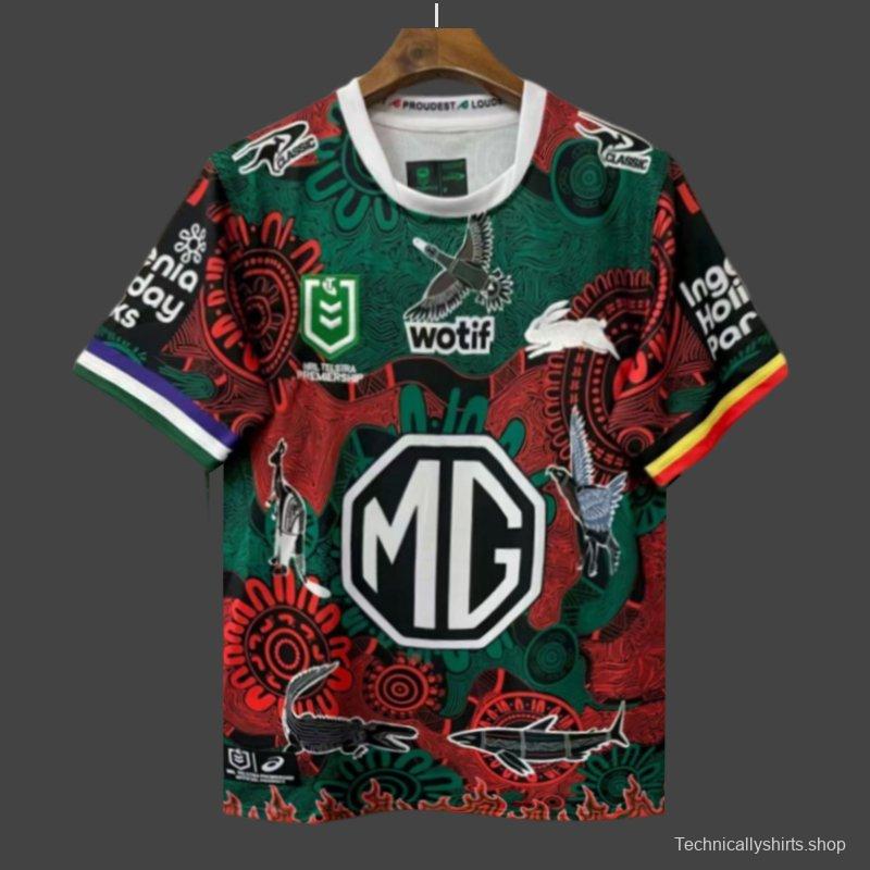 25/26 South Sydney Rabbitohs Green and Red with Indigenous Art Jersey