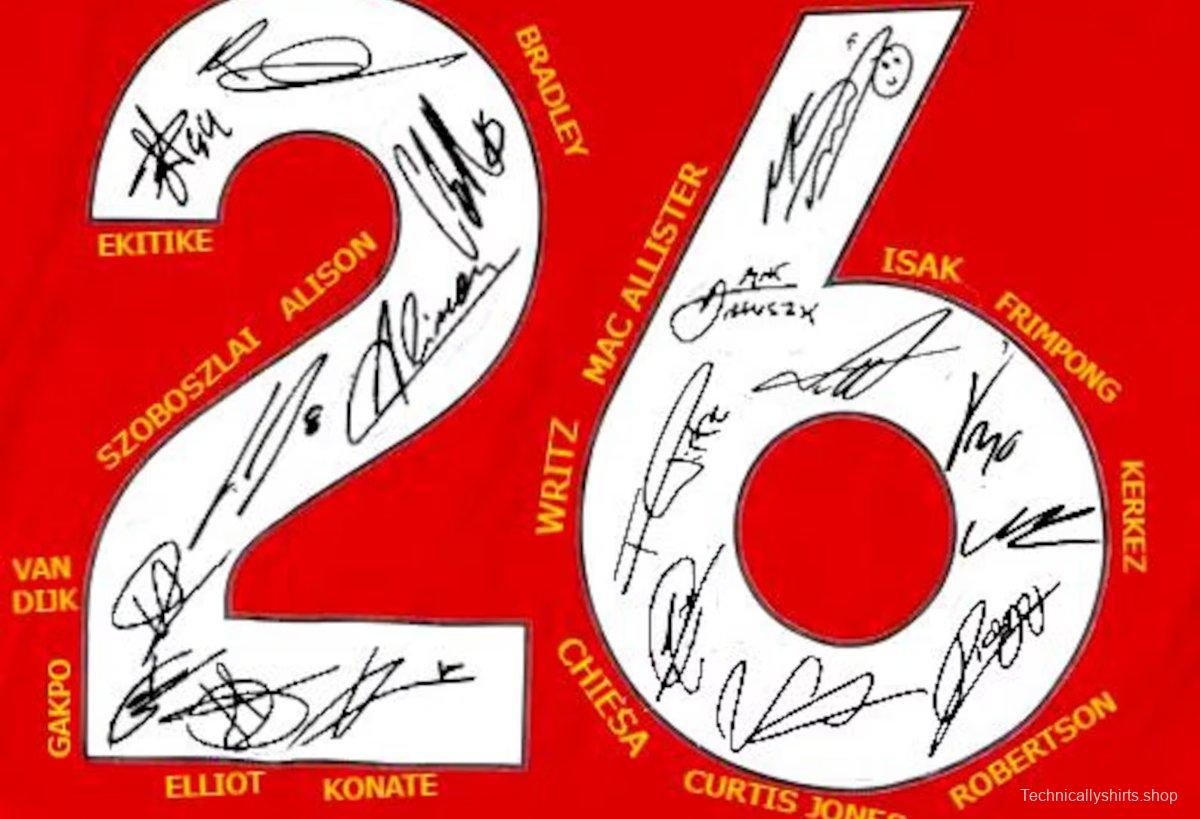 Liverpool Team 25/26 Signed
