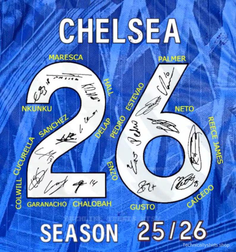 Chelsea Team 25/26 Signed Team EPL