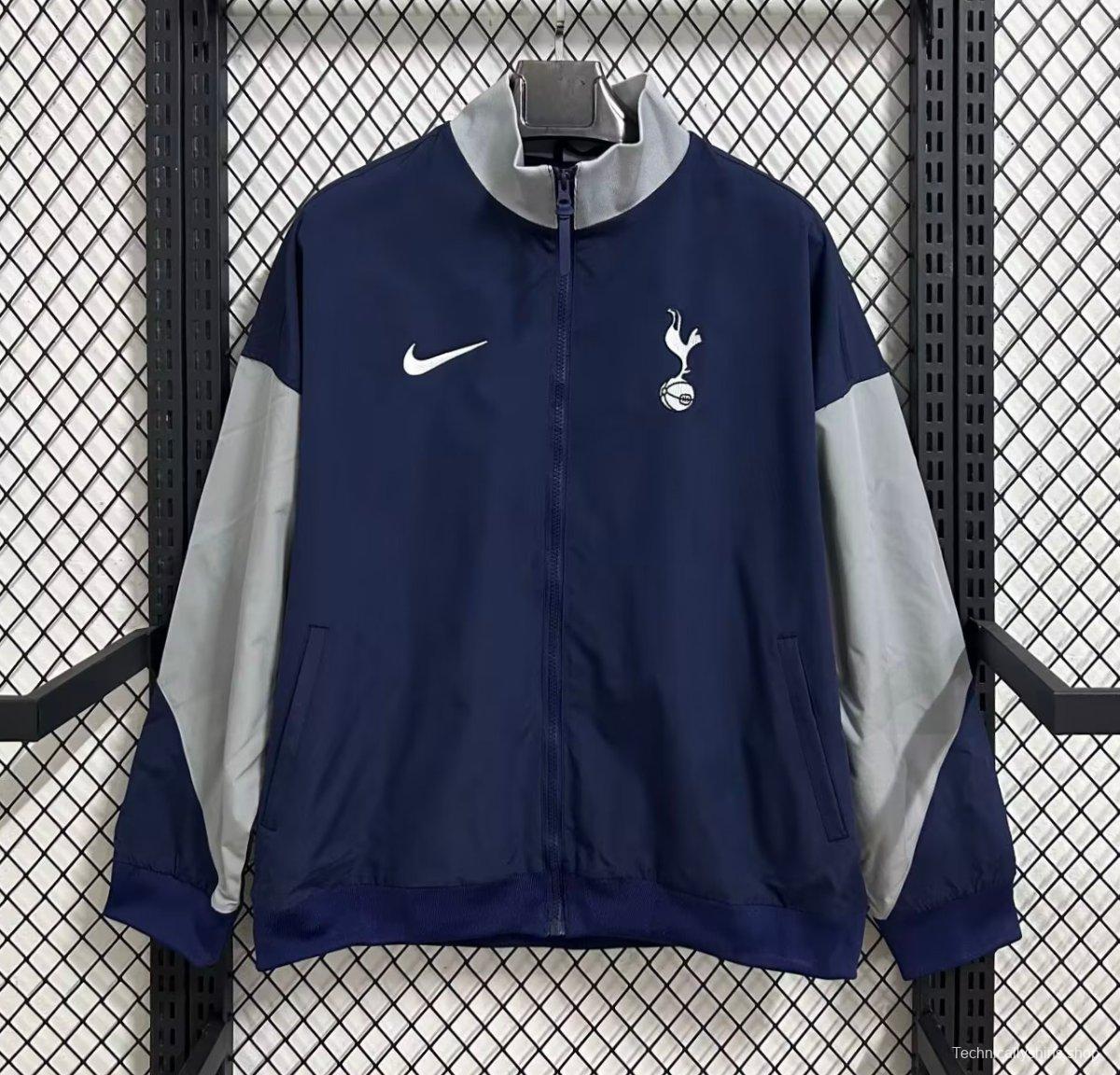 25/26 Tottenham Hotspur Navy Full Zipper Windbreaker