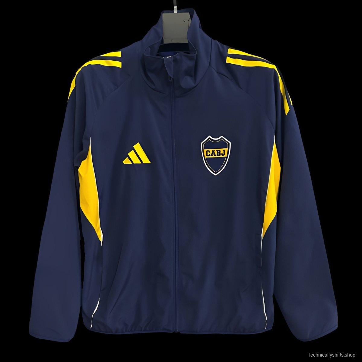 25/26 Boca Juniors Navy Full Zipper Windbreaker