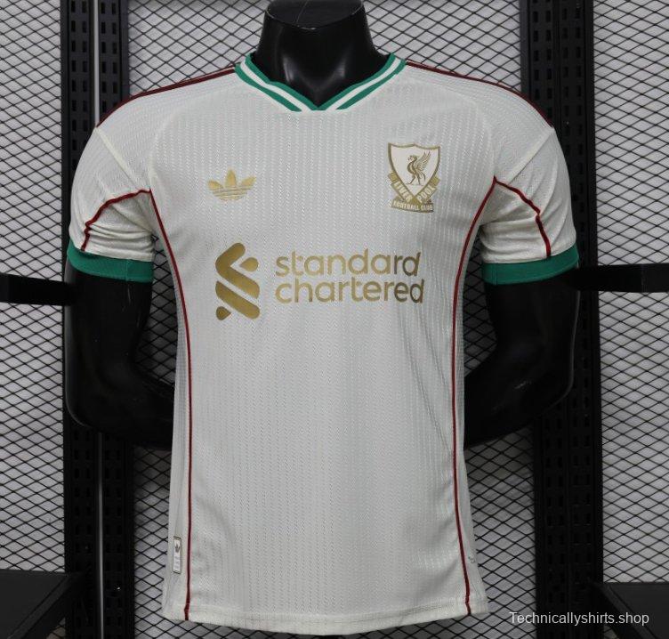 Player Version 26/27 Liverpool FC Off-White with Gold Crest  Special Edition Away Jersey