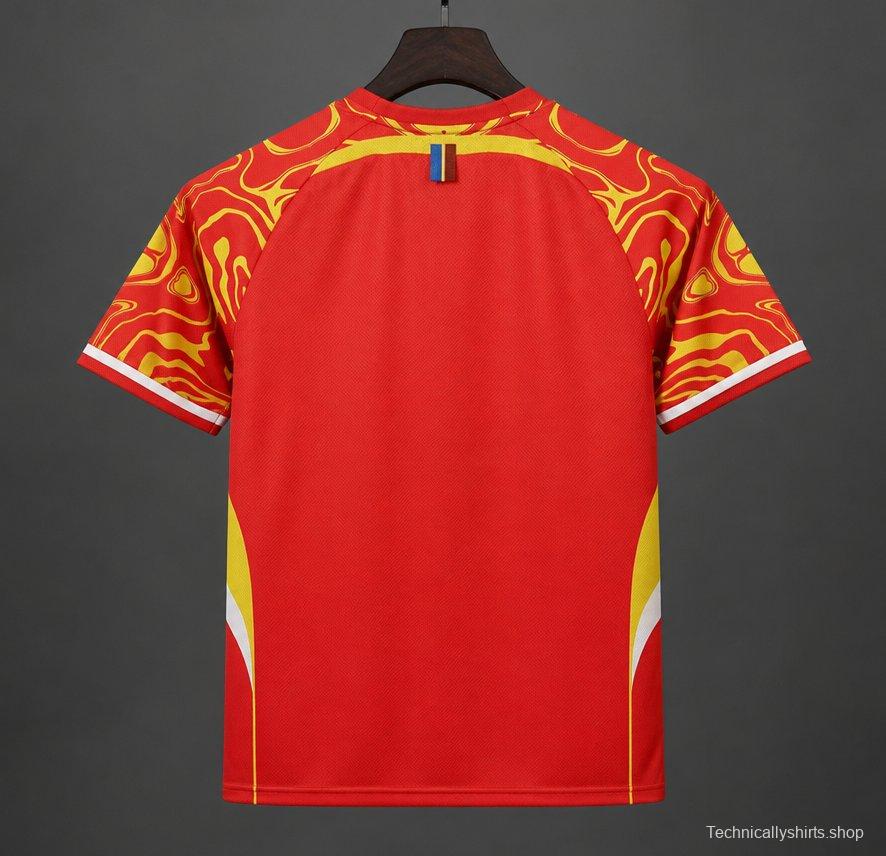 2026 DR Congo Red with Yellow  Third Jersey