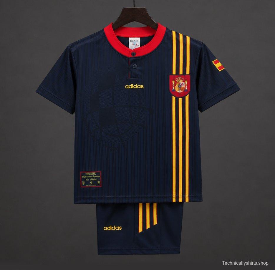 Retro Kids 1996 Spain Away Jersey