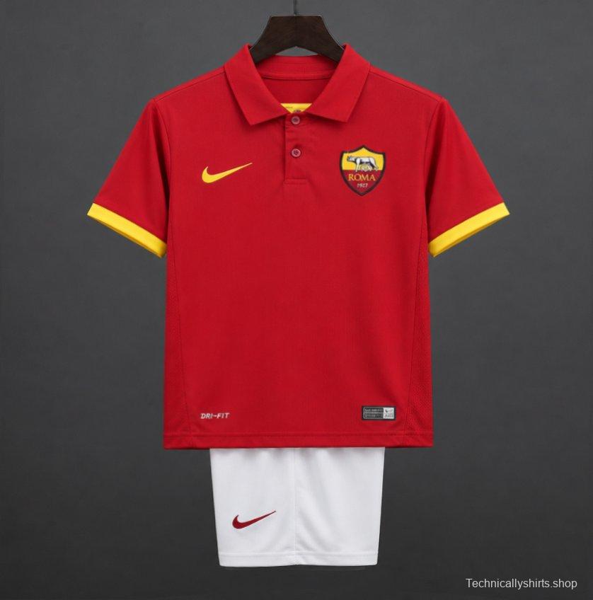 Retro Kids 14/15 AS Roma Maroon Home Jersey