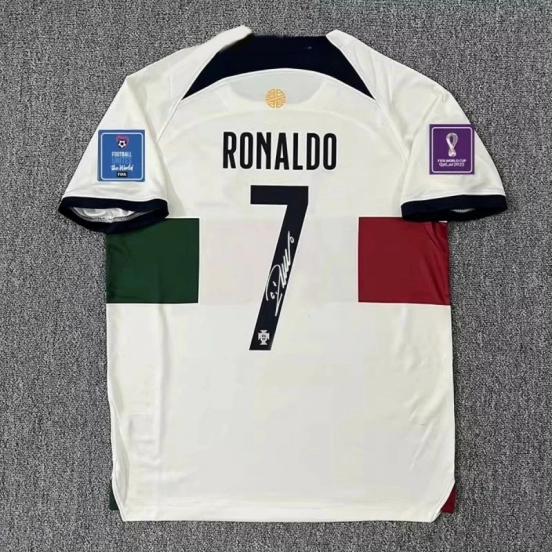 Ronaldo Away Portugal Mens Signature Shirt World Cup