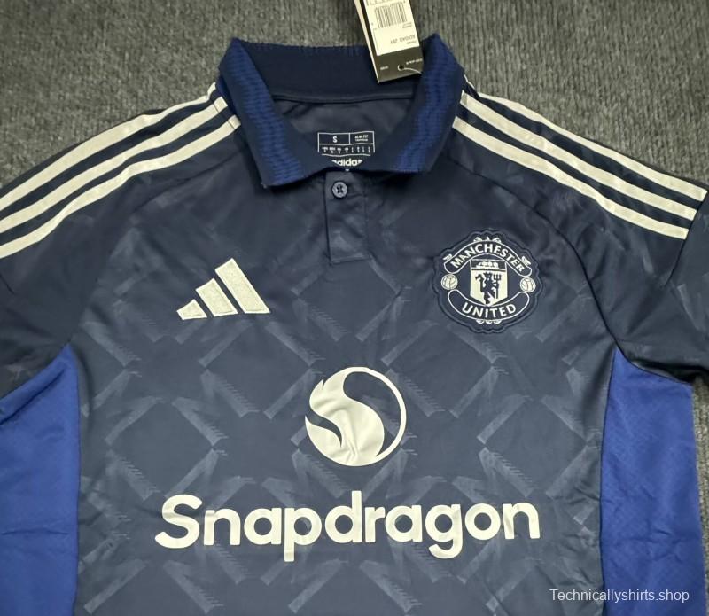 24/25 Manchester United Away Navy Jersey Fans