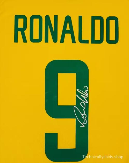 Ronaldo R9 Brazil World Cup 2002 Signed