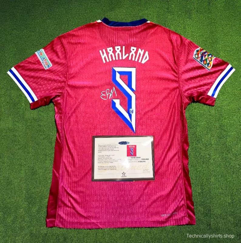 HAALAND NORWAY EURO 2024 PATCH SIGNED + COA