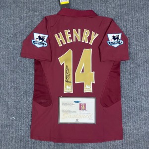 thierry henry away signed shirt highbury